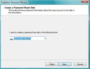 creating password on the following drive